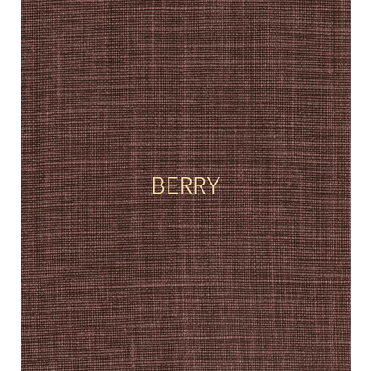 Berry - The lampshade fabric in this collection is a divine, pure Belgian linen, featuring a two-tone plain weave with beautiful natural slubs and a refined yet raw look from its brushed finish. 