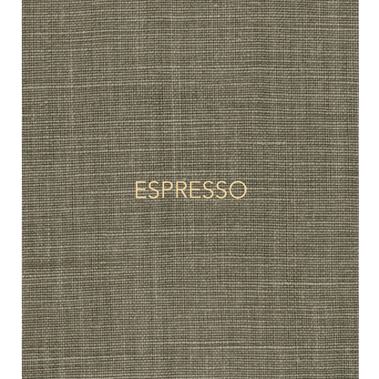 Espresso - The lampshade fabric in this collection is a divine, pure Belgian linen, featuring a two-tone plain weave with beautiful natural slubs and a refined yet raw look from its brushed finish. 