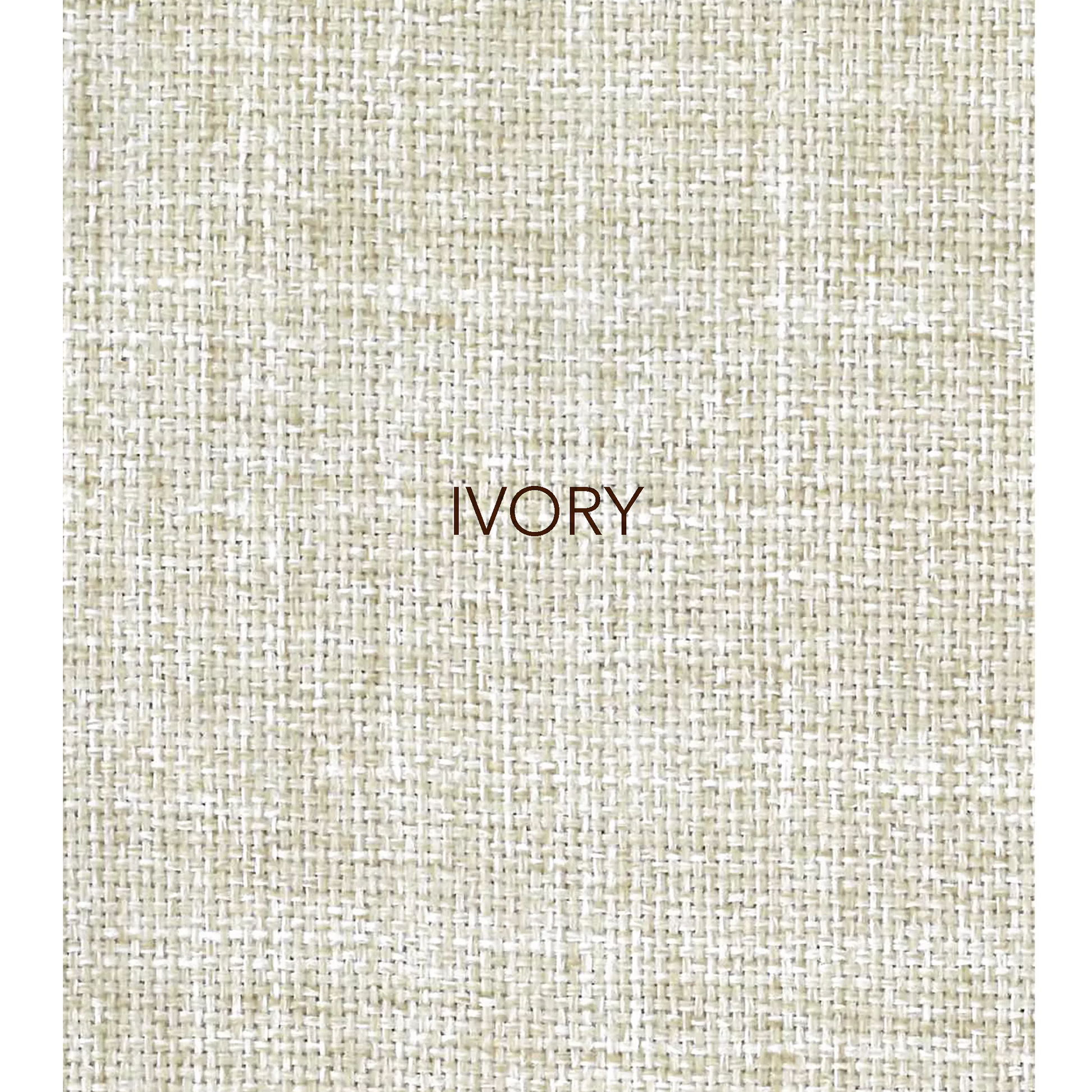 Ivory - The fabric used in this collection is a classic, yarn-dyed plain weave made from recycled olefin, embodying a faux linen look with a washed appearance. 