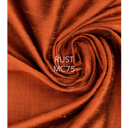 Rust - The lampshade fabric in this collection is 100% silk, made from classical raw silk fibers with a natural random slub. It's perfect for those who appreciate a touch of luxury with a timeless charm.