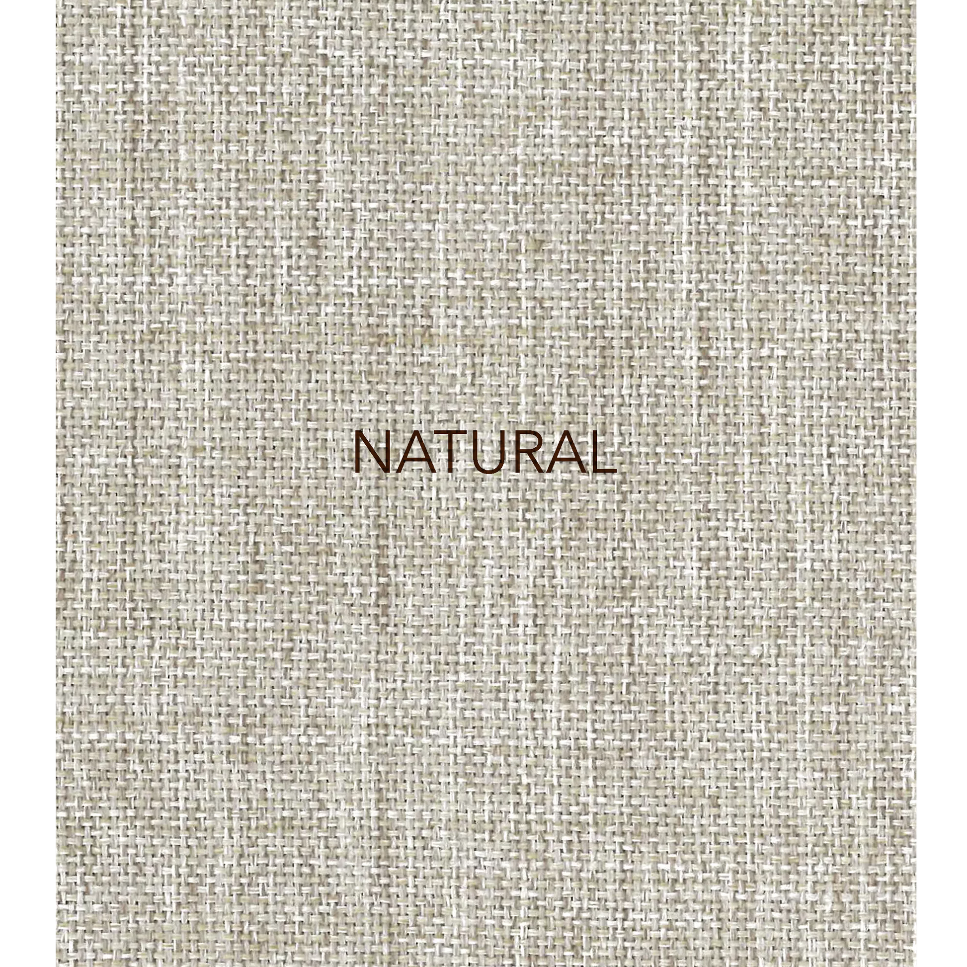 Natural - The fabric used in this collection is a classic, yarn-dyed plain weave made from recycled olefin, embodying a faux linen look with a washed appearance. 