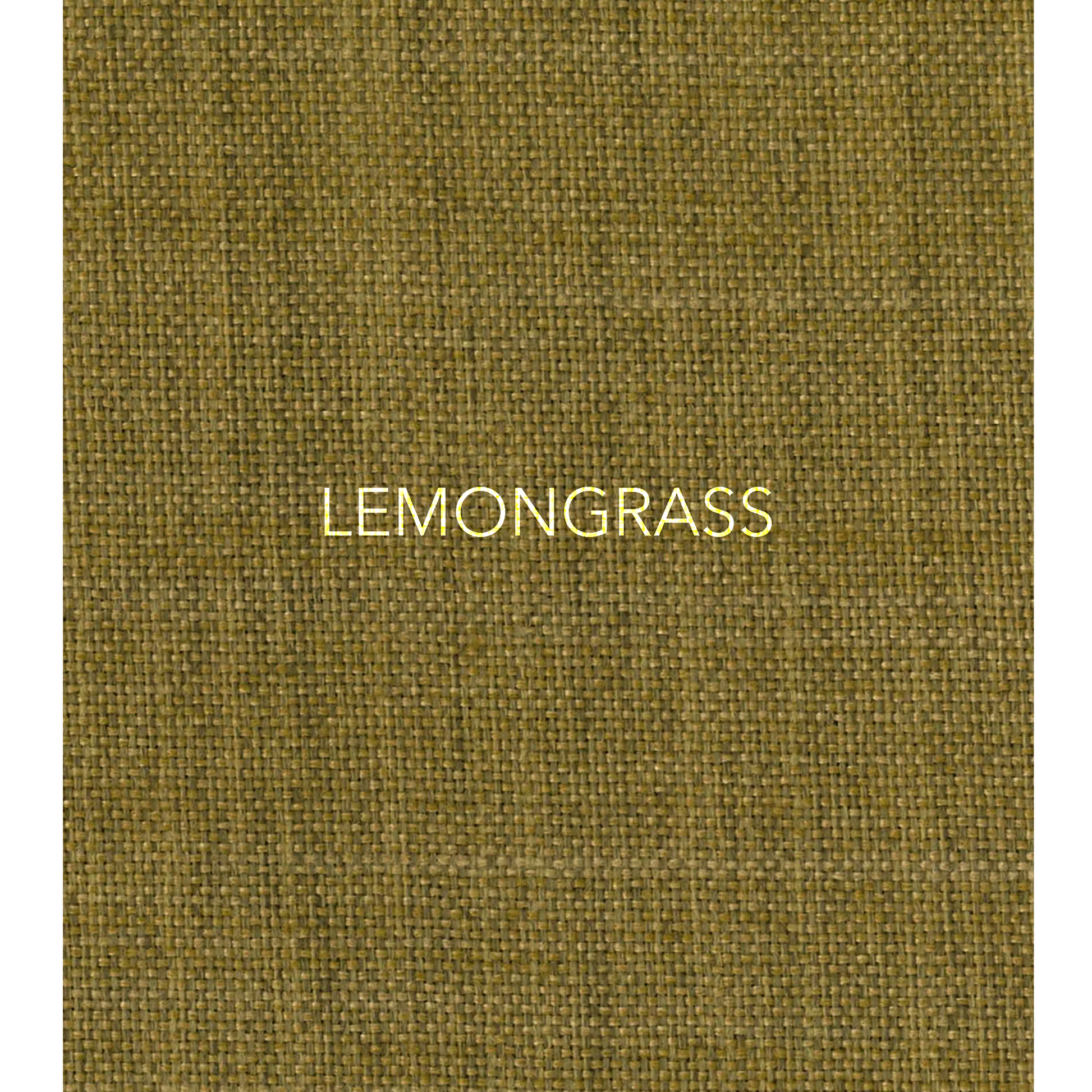 Lemongrass - The fabric used in this collection is a classic, yarn-dyed plain weave made from recycled olefin, embodying a faux linen look with a washed appearance. 