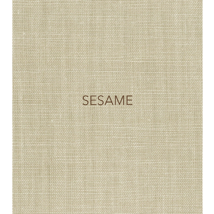 SESAME - The lampshade fabric in this collection is a divine, pure Belgian linen, featuring a two-tone plain weave with beautiful natural slubs and a refined yet raw look from its brushed finish. 