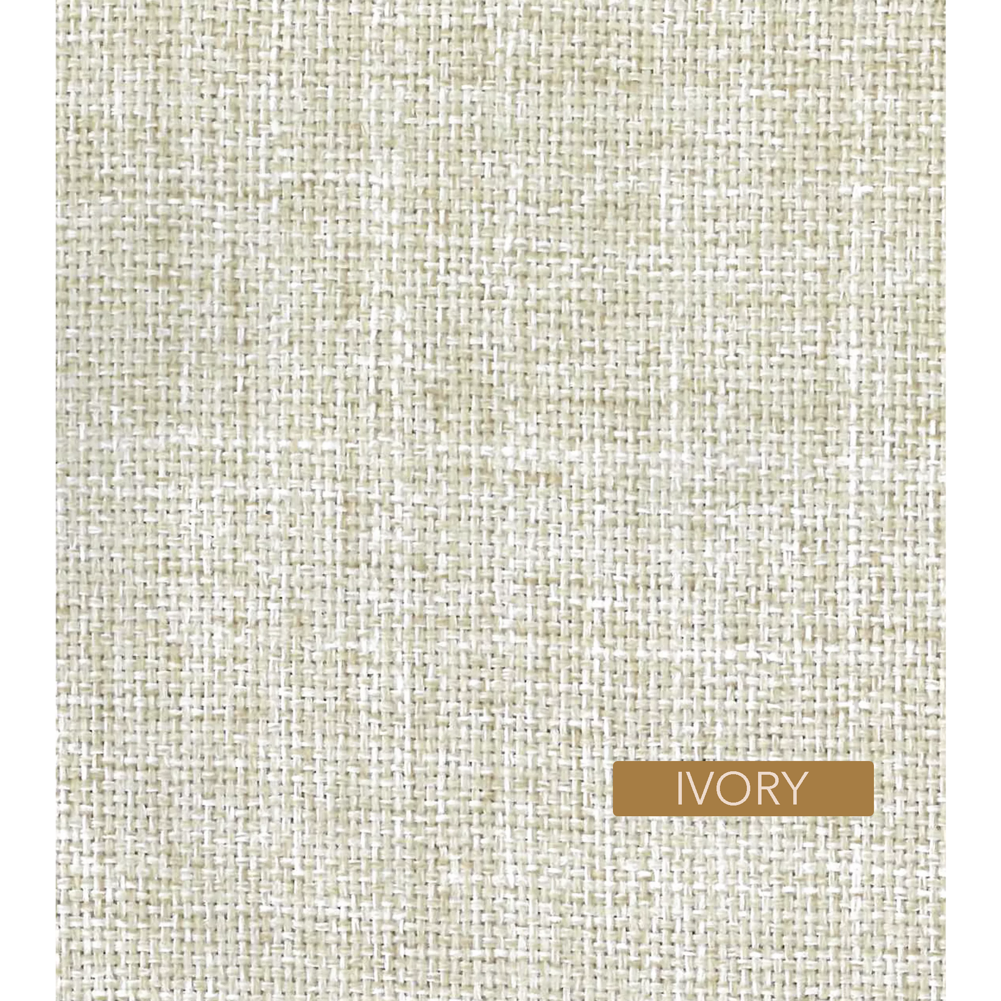 Ivory - The fabric used in this collection is a classic, yarn-dyed plain weave made from recycled olefin, embodying a faux linen look with a washed appearance. 