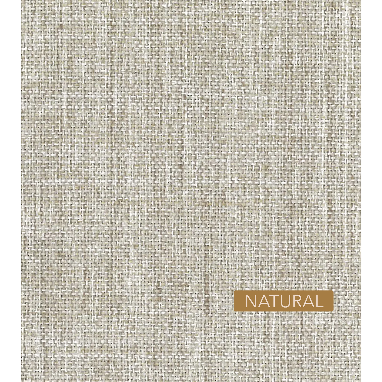 Natural - The fabric used in this collection is a classic, yarn-dyed plain weave made from recycled olefin, embodying a faux linen look with a washed appearance. 