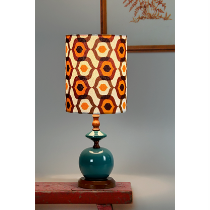 Honeycomb Caramel - Drum Handmade Lampshade for table lamp