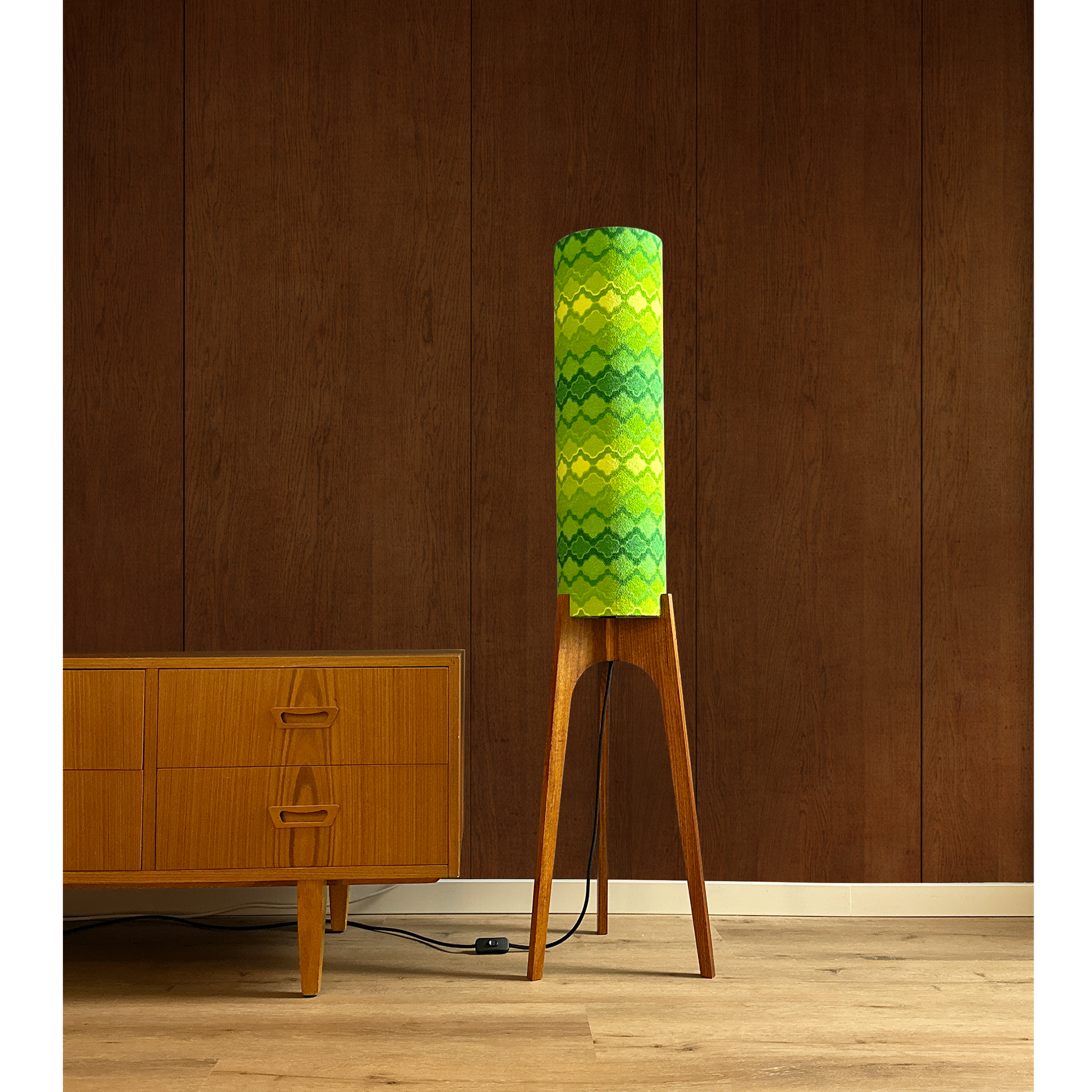 Spring Meadow - Vintage Fabric Collection - Archie Rocket Floor Lamp