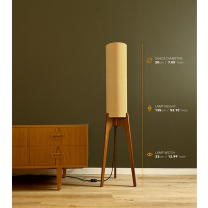 Measurements - Lamp height 135cm, 53.15 inches, lamp width 33cm, 12.99 inches