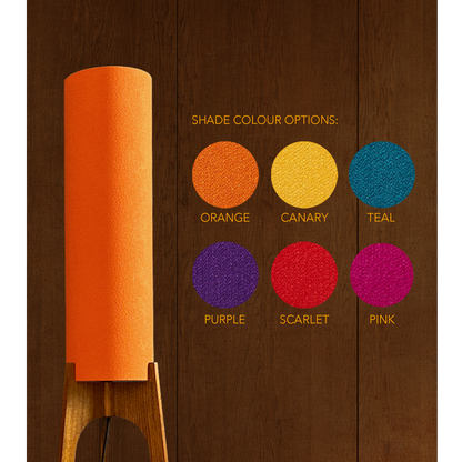 Archie Rocket Floor Lamp - Bold & Playful Collection with 6 colour options - Orange, Canary, Teal, Purple, Scarlet, Pink