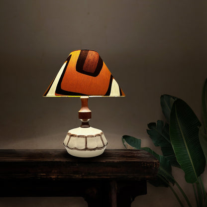 Caramel Latte | Vintage Upcycled - Retro Duo - Table Lamp - Caramel Latte