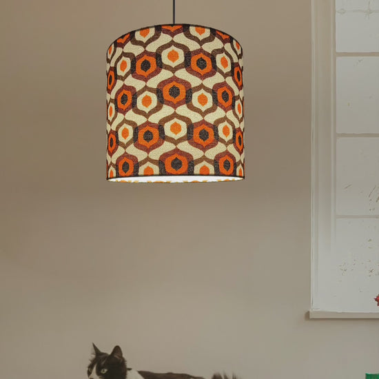 Video of Honeycomb Caramel - Drum Handmade Lampshade making