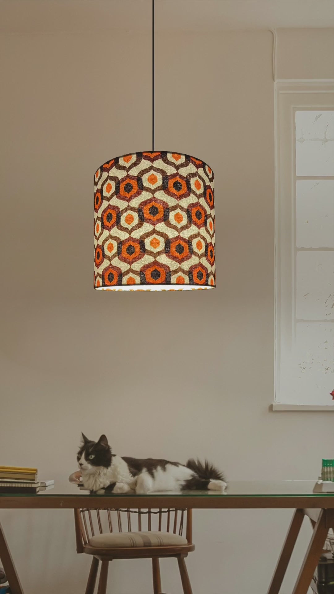 Video of Honeycomb Caramel - Drum Handmade Lampshade making